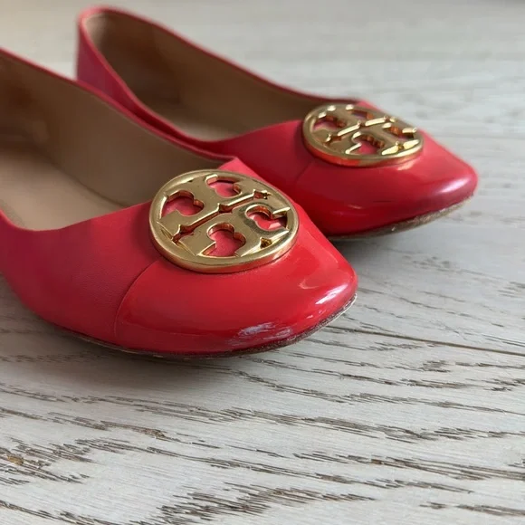 Tory Burch red leather flats - Picture 5 of 5